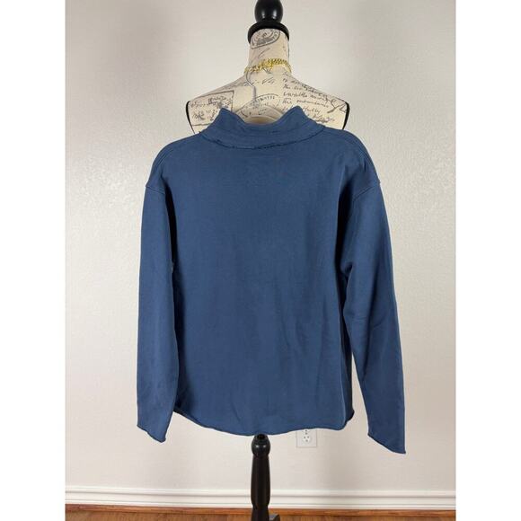 B58 Frank & Eileen Patrick Popover Fleece Sweatshirt M Rare Minimalist Chic - Picture 5 of 8